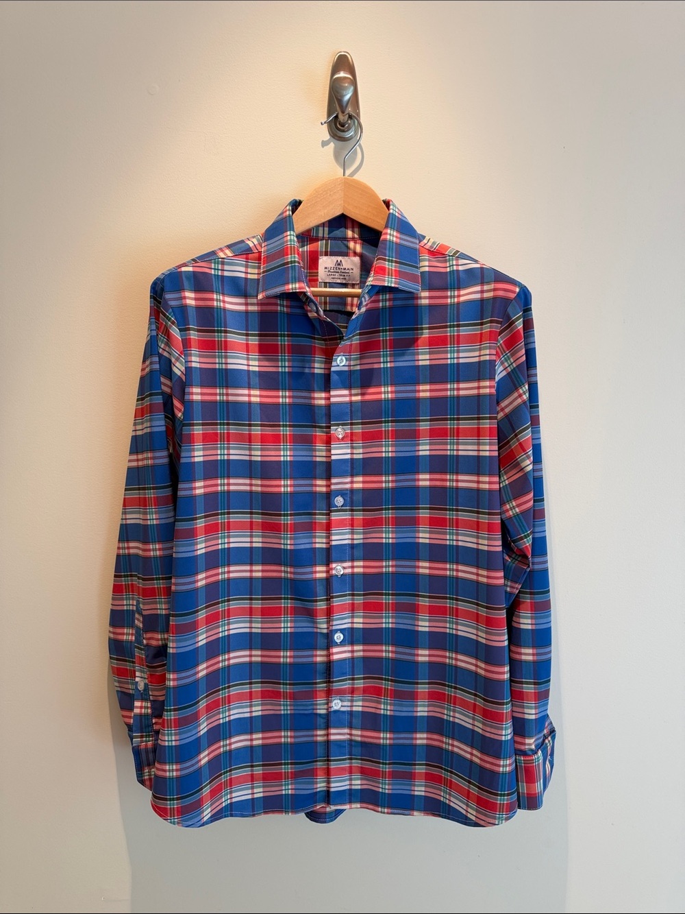 Mizzen + Main Plaid Button-Down Shirt